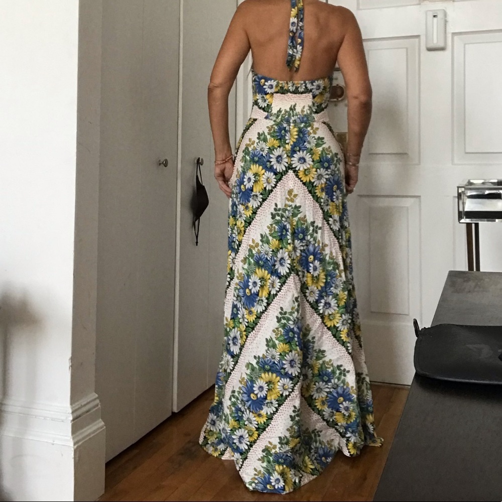 ANTHROPOLOGIE 9 H15 STCL Soraya Floral Halter Maxi - Picture 6 of 9